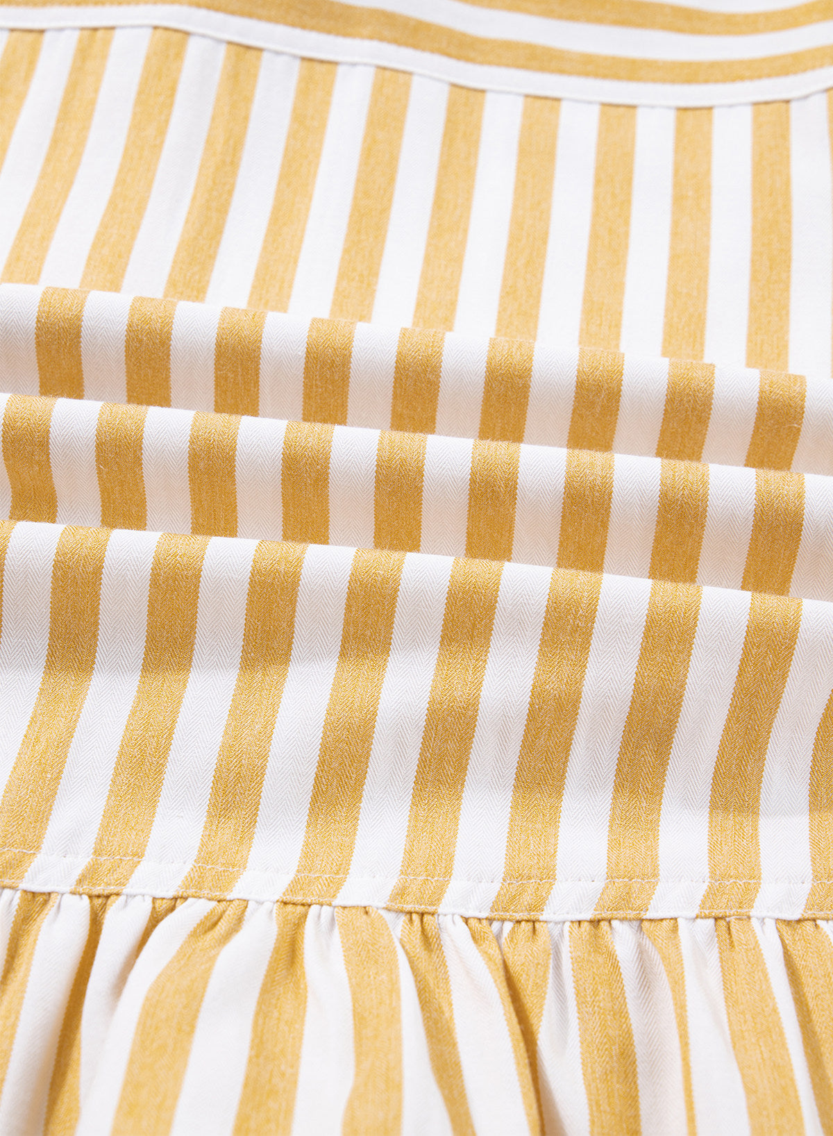 Camisas cortas para mujer rayadas, abotonadas, con volantes, manga 3/4, tops de verano, blusas elegantes y casuales
