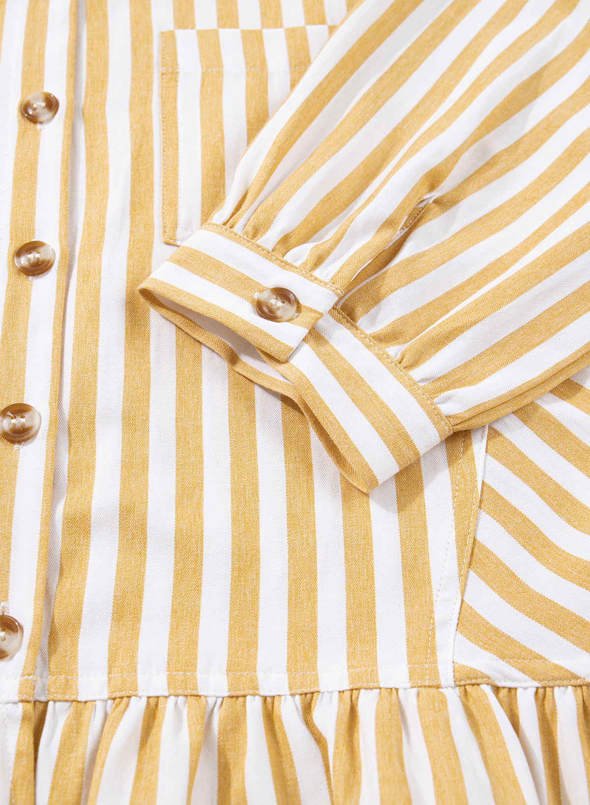 Camisas cortas para mujer rayadas, abotonadas, con volantes, manga 3/4, tops de verano, blusas elegantes y casuales