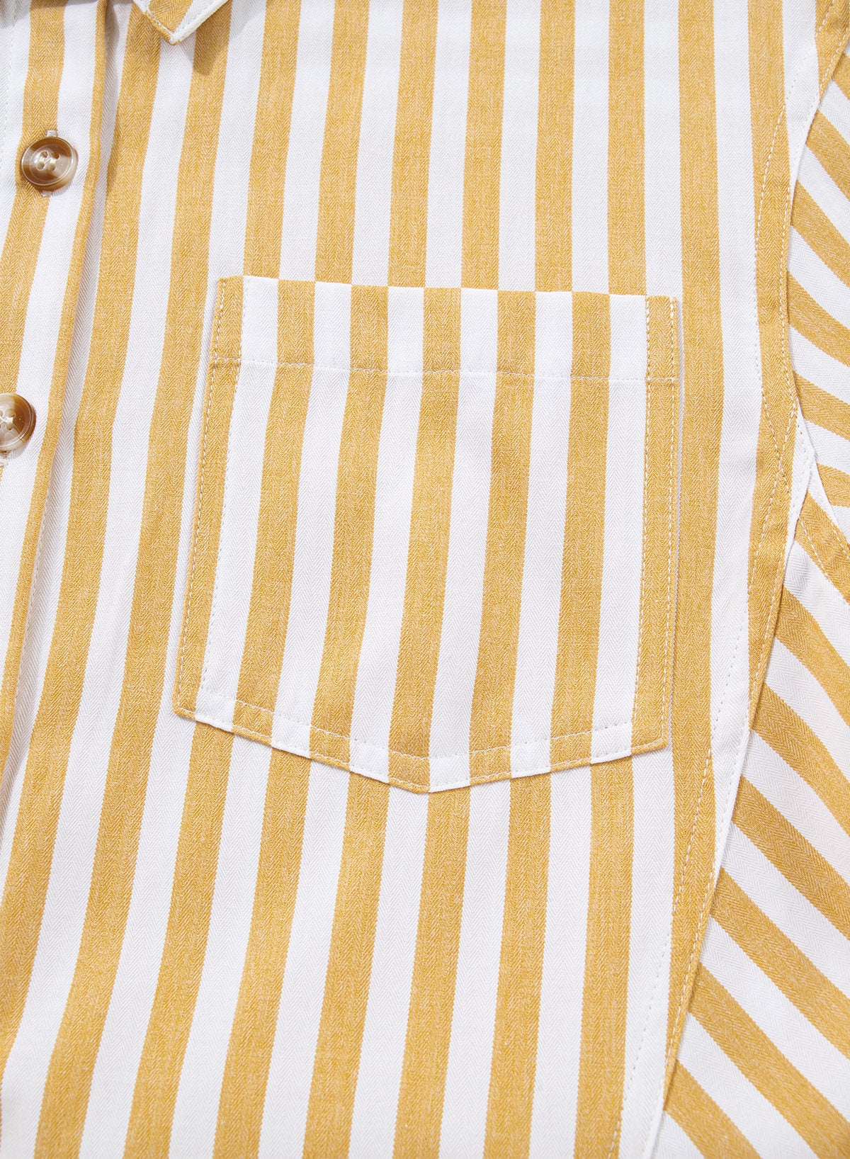 Camisas cortas para mujer rayadas, abotonadas, con volantes, manga 3/4, tops de verano, blusas elegantes y casuales