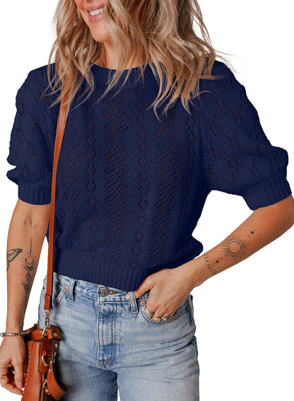 Camiseta tipo suéter hueca