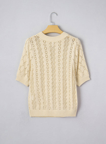 Camiseta tipo suéter hueca