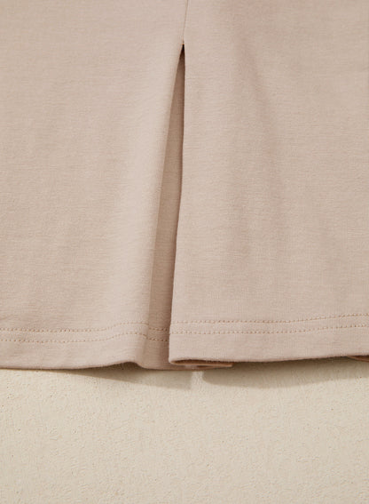 Camiseta tipo peplum con cintura ceñida y mangas 3/4 para uso casual en la oficina