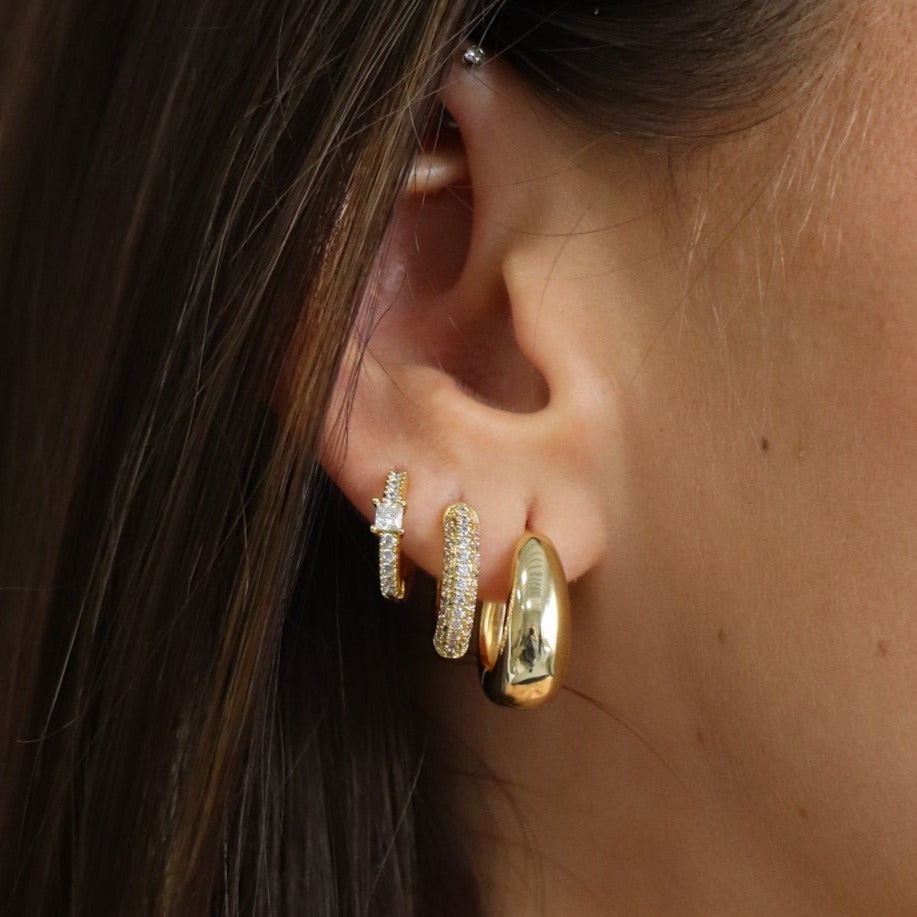 Pendientes llamativos en color brandy