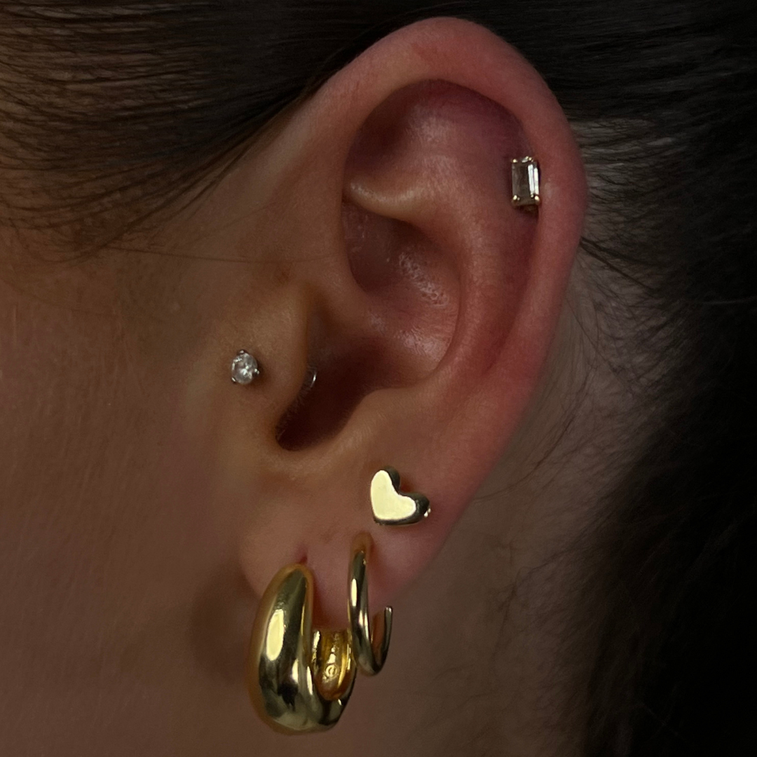 Pendientes llamativos en color brandy