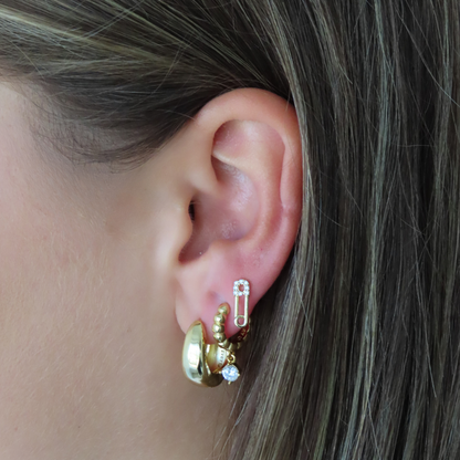 Pendientes llamativos en color brandy