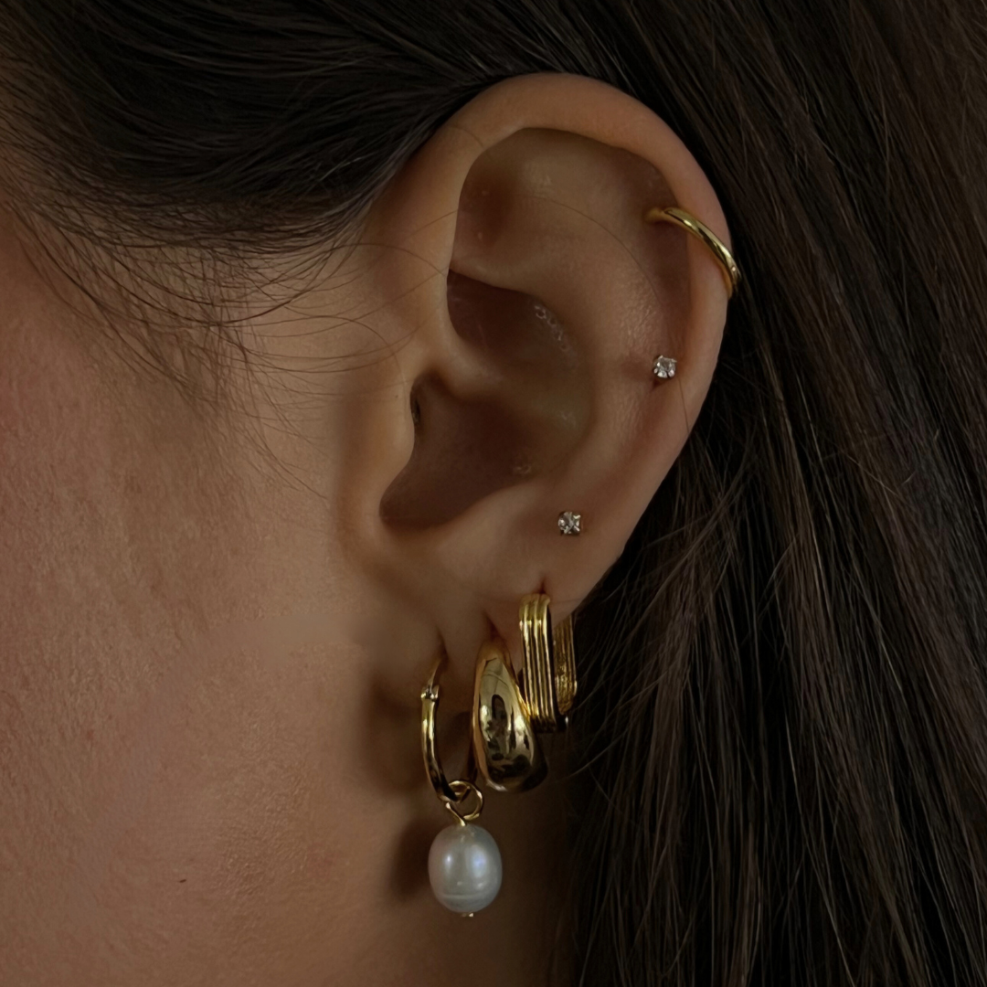 Pendientes llamativos en color brandy