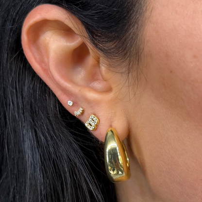 Pendientes llamativos en color brandy