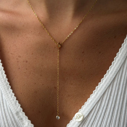 Collar Lariat Estelar - Cadena Celestial Delicada
