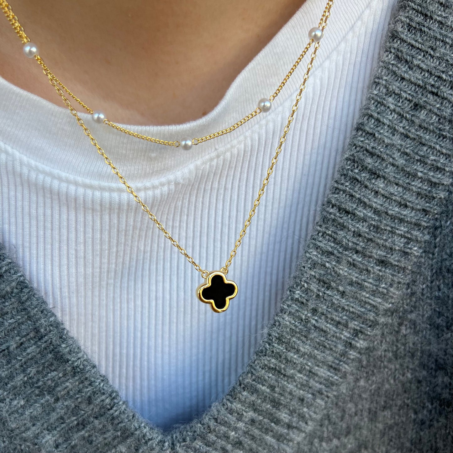 Collar de amuleto de la suerte - Colgante delicado para la buena fortuna