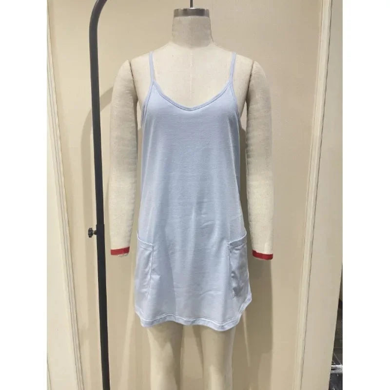 Conjunto veraniego casual para mujer: mono corto y shorts – de secado rápido, transpirable y cómodo, fibra de poliéster