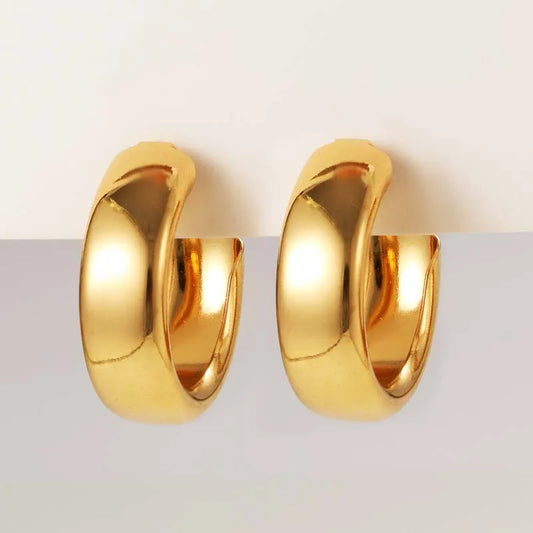 Aros grandes dorados, geométricos coreanos, de metal, para mujer, pendientes colgantes retro, joyería de moda