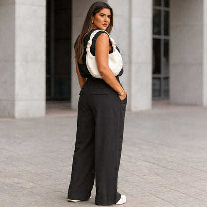 Conjunto Casual de Verano | Top Sin Mangas y Pantalón Ancho con Bolsillos