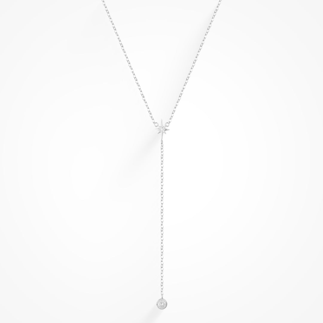 Collar Lariat Estelar - Cadena Celestial Delicada