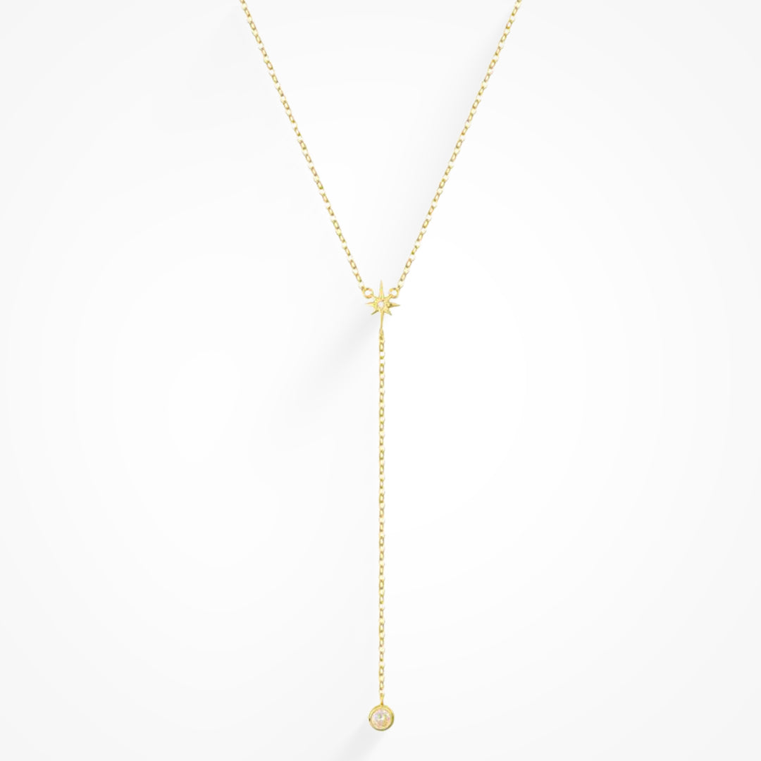Collar Lariat Estelar - Cadena Celestial Delicada