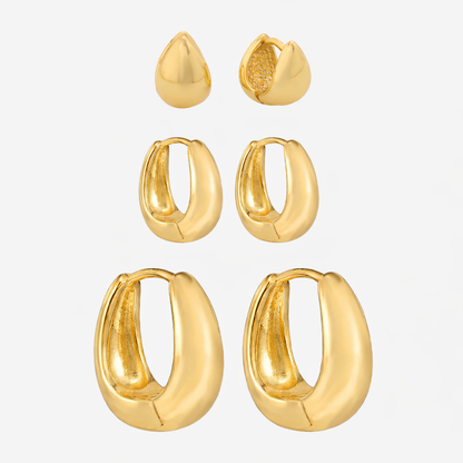 Pendientes llamativos en color brandy