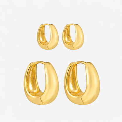 Pendientes llamativos en color brandy