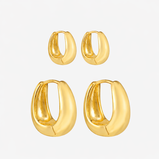 Pendientes llamativos en color brandy