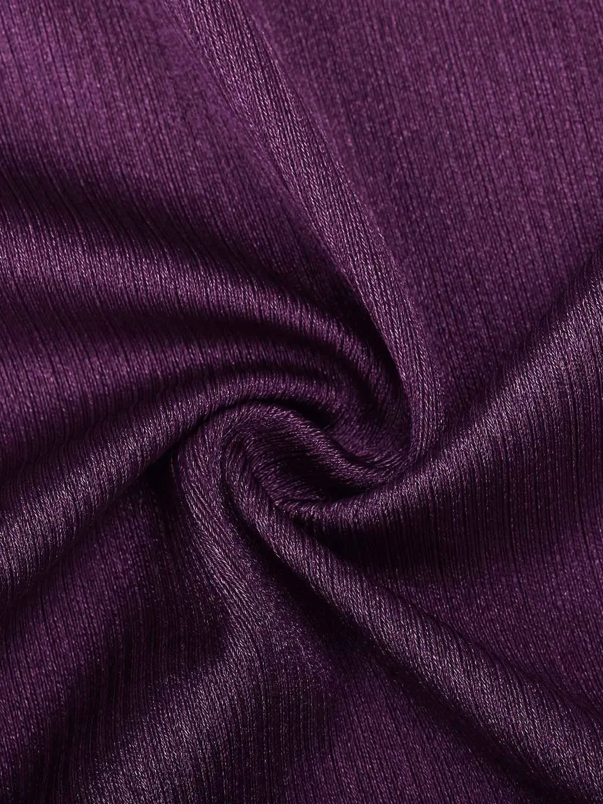 Vestido maxi moldeador de hombros descubiertos, brillante y con frunces