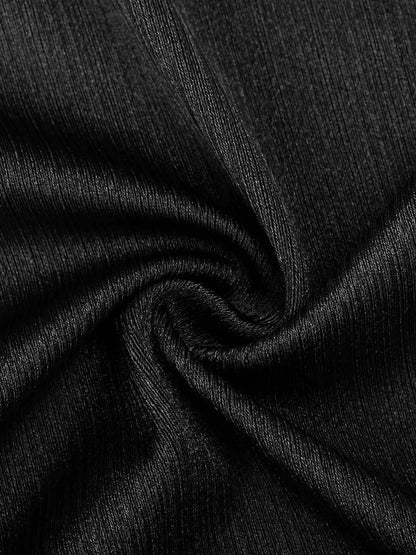 Vestido maxi moldeador de hombros descubiertos, brillante y con frunces